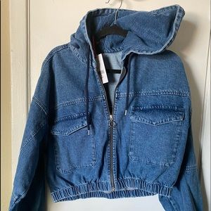 Urban Outfitters BDG Denim hooded cropped jacket